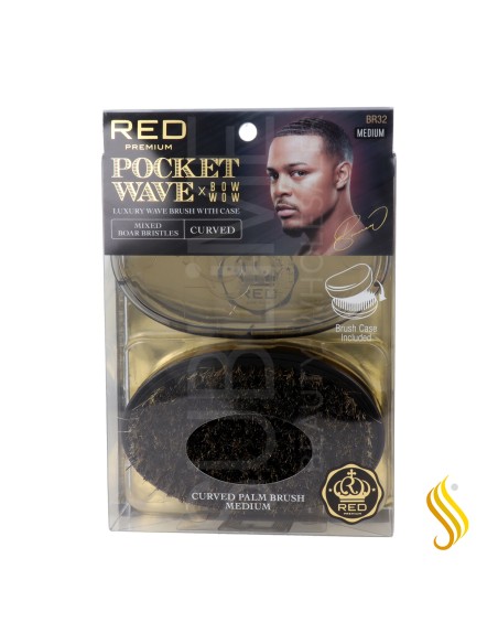 Red Kiss Pocket Wave Boar Brush Medium Cepillo